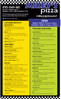 crested butte pizza menu delivery